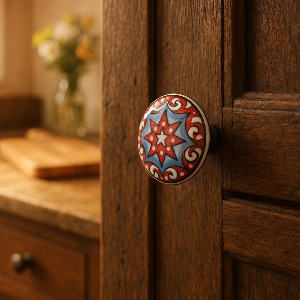Star Pattern Ceramic Knobs Set