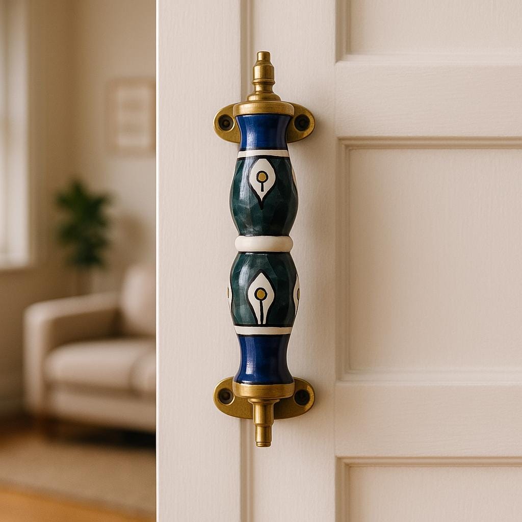Artisan Blue-Green Door Handles