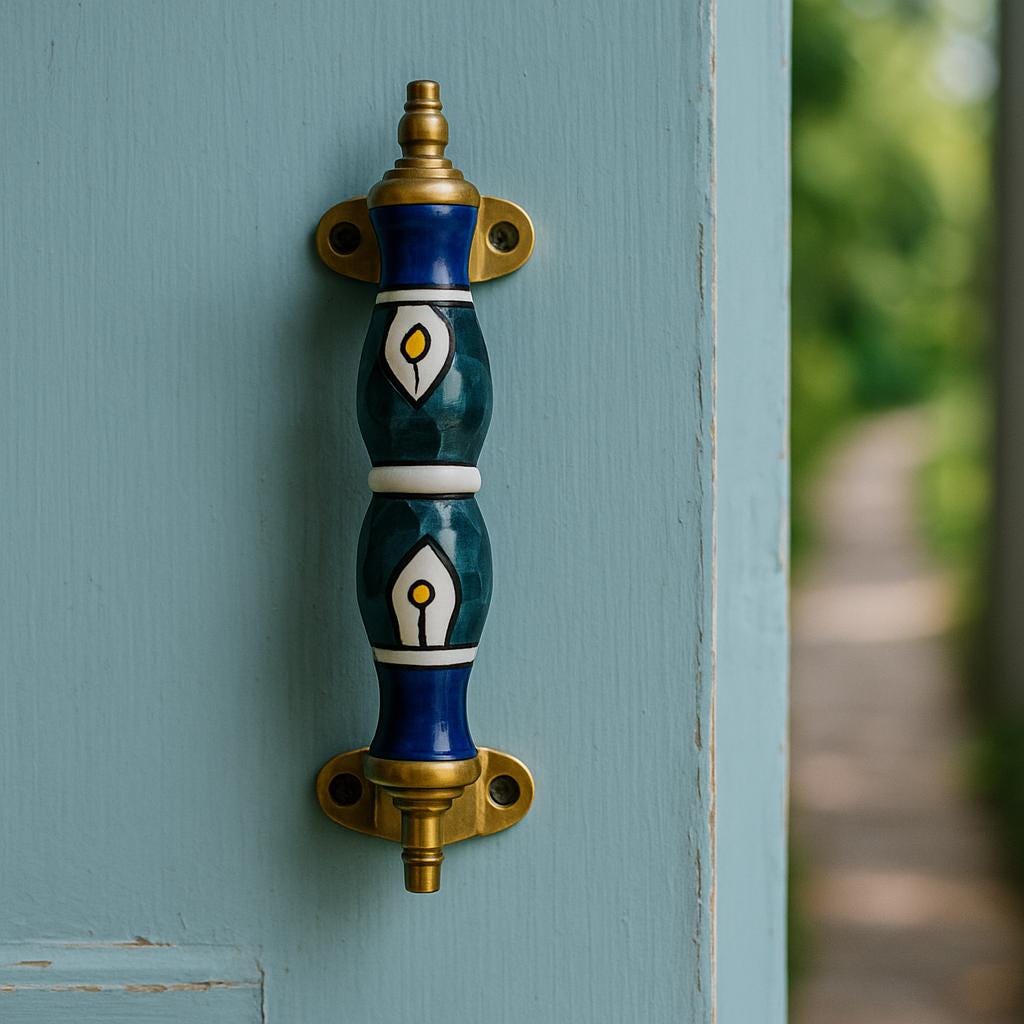 Artisan Blue-Green Door Handles