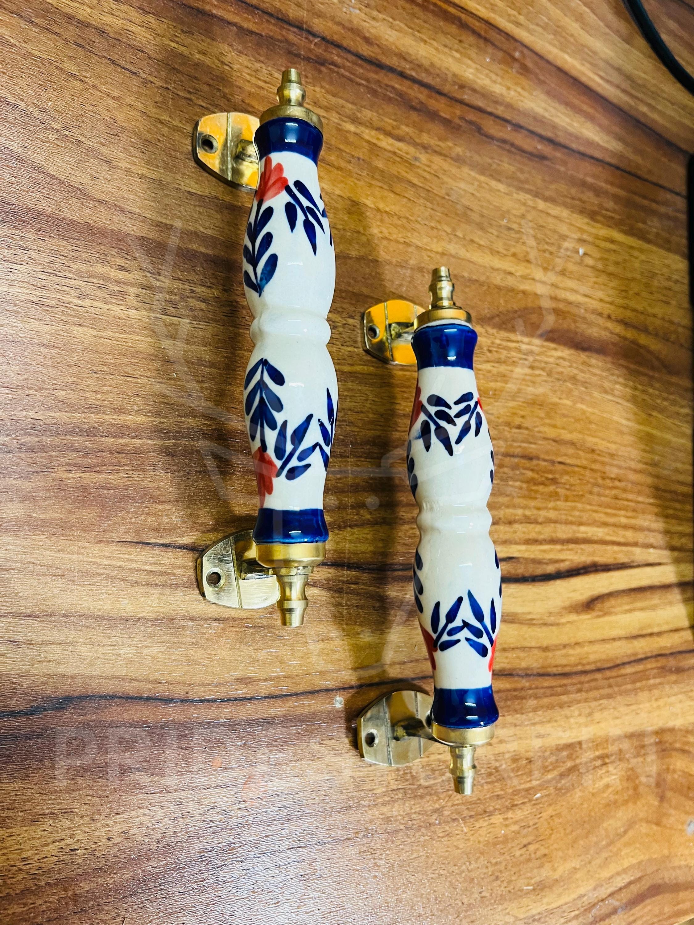 Floral Brass Cabinet Handles