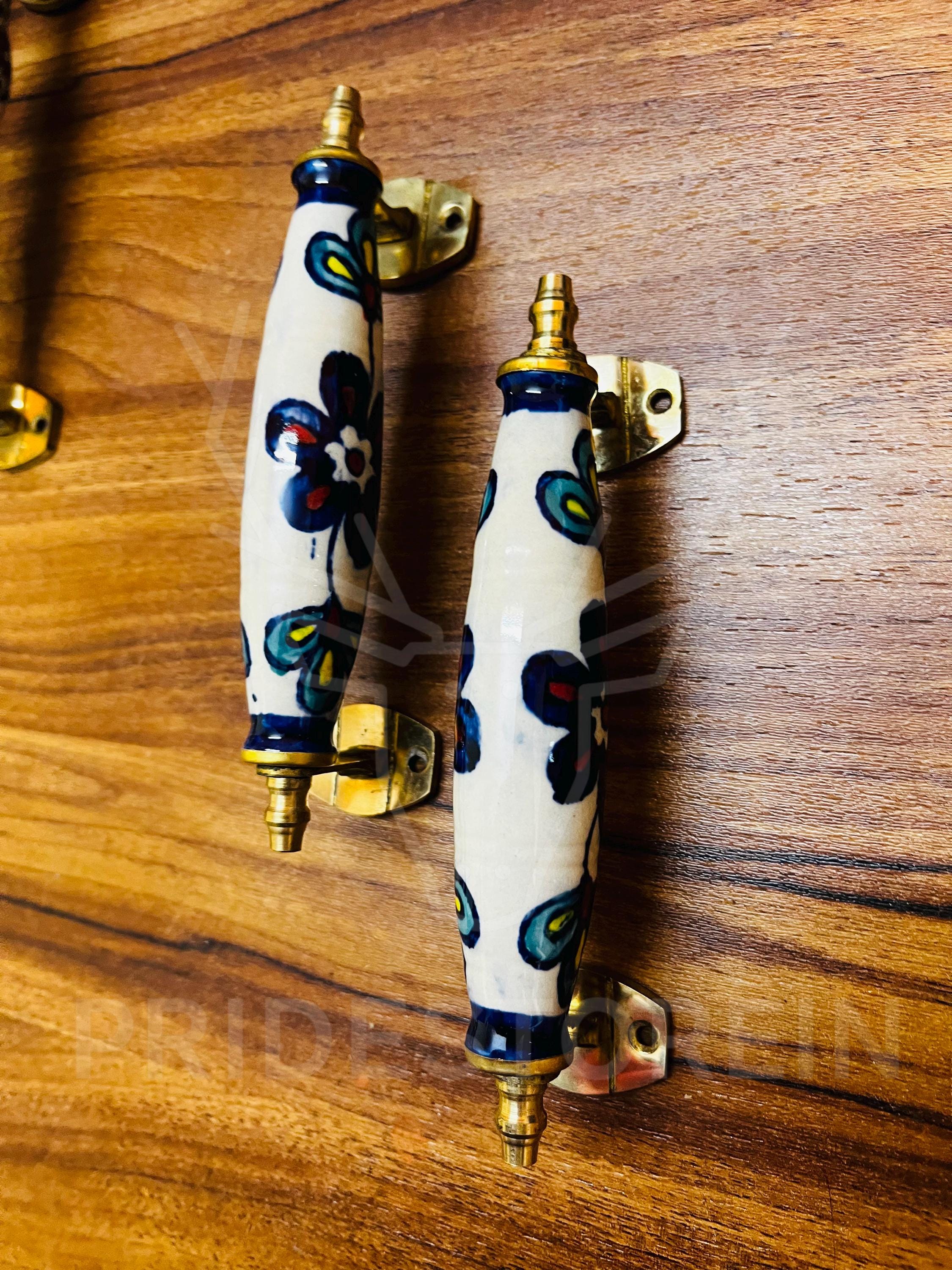 Floral Brass Cabinet Handles