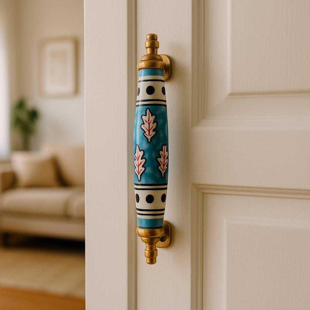 Royal Blue Ceramic Knobs Set