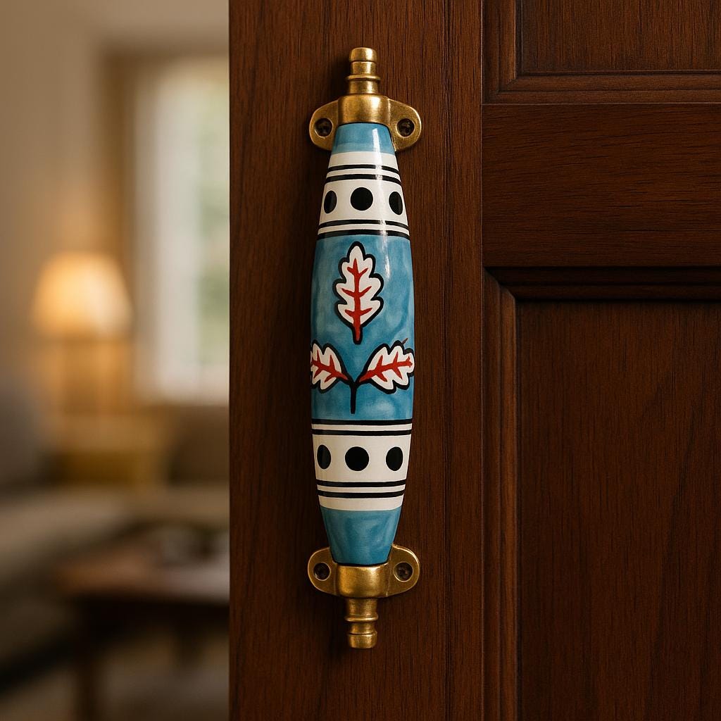 Royal Blue Ceramic Knobs Set