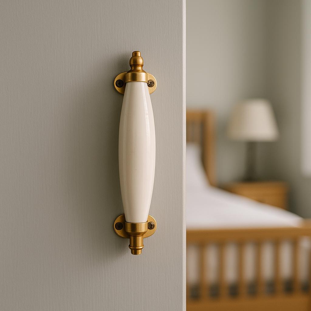 Chic White & Gold Drawer Pulls