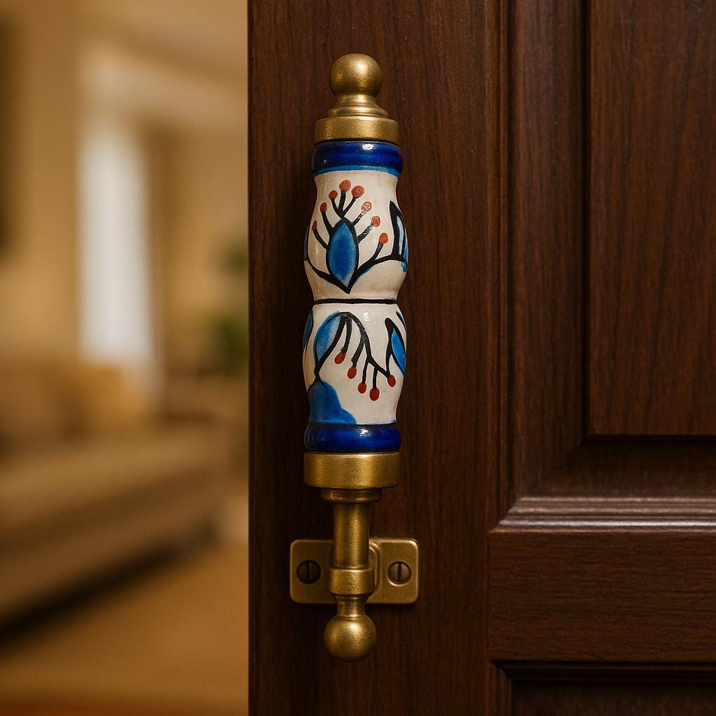 Blue & White Ceramic Drawer Pulls