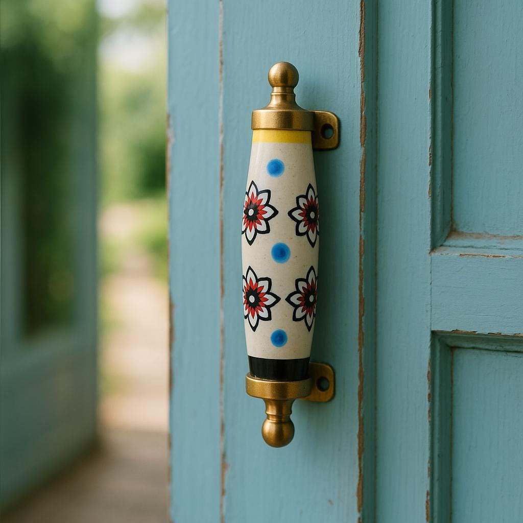 Elegant Floral Brass Handles