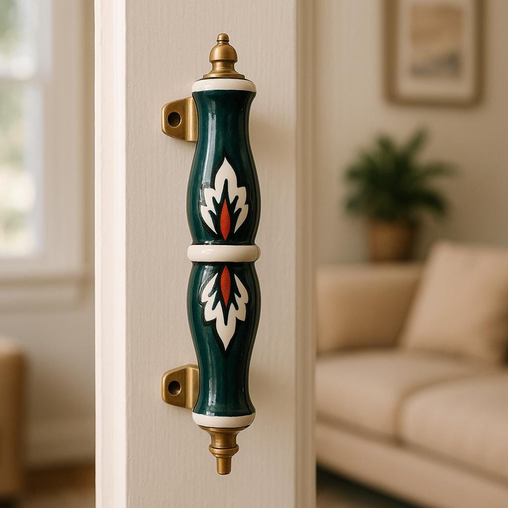 Floral Ceramic Drawer Pulls Set