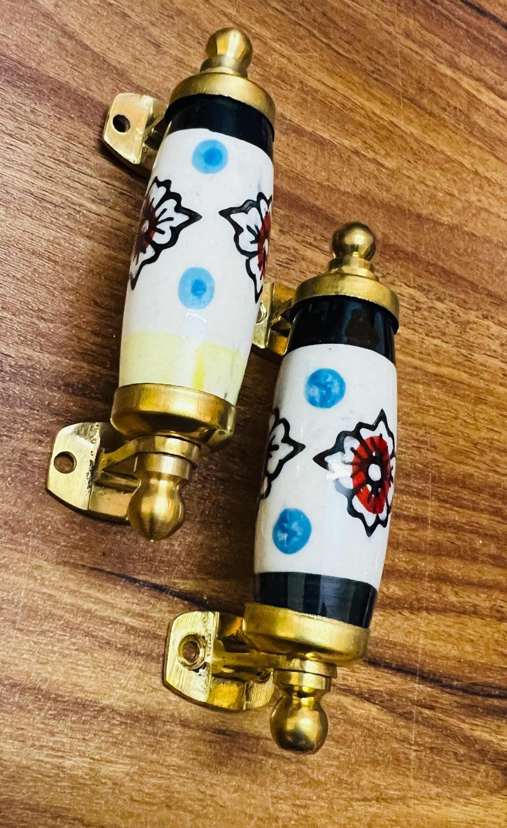 Elegant Floral Brass Handles