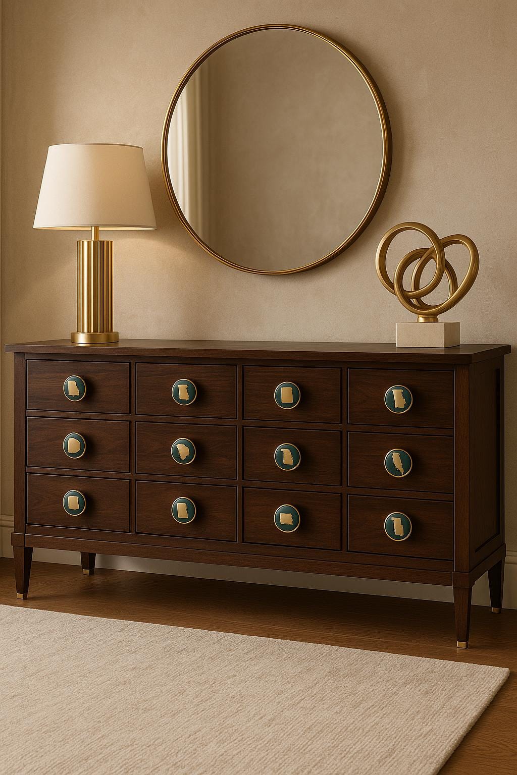 Handmade Brass Inlay Knobs