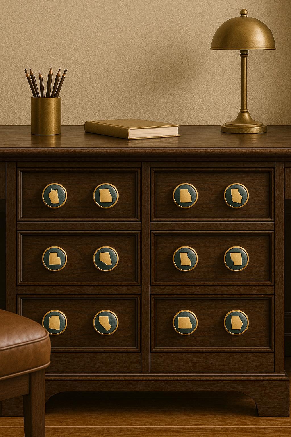 Handmade Brass Inlay Knobs