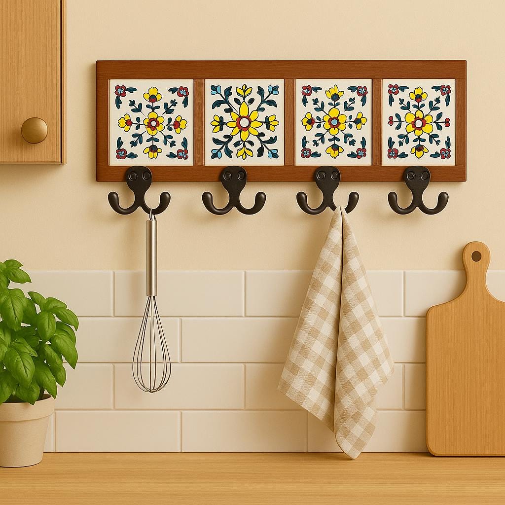 Modern Wood Key Rack Organizer