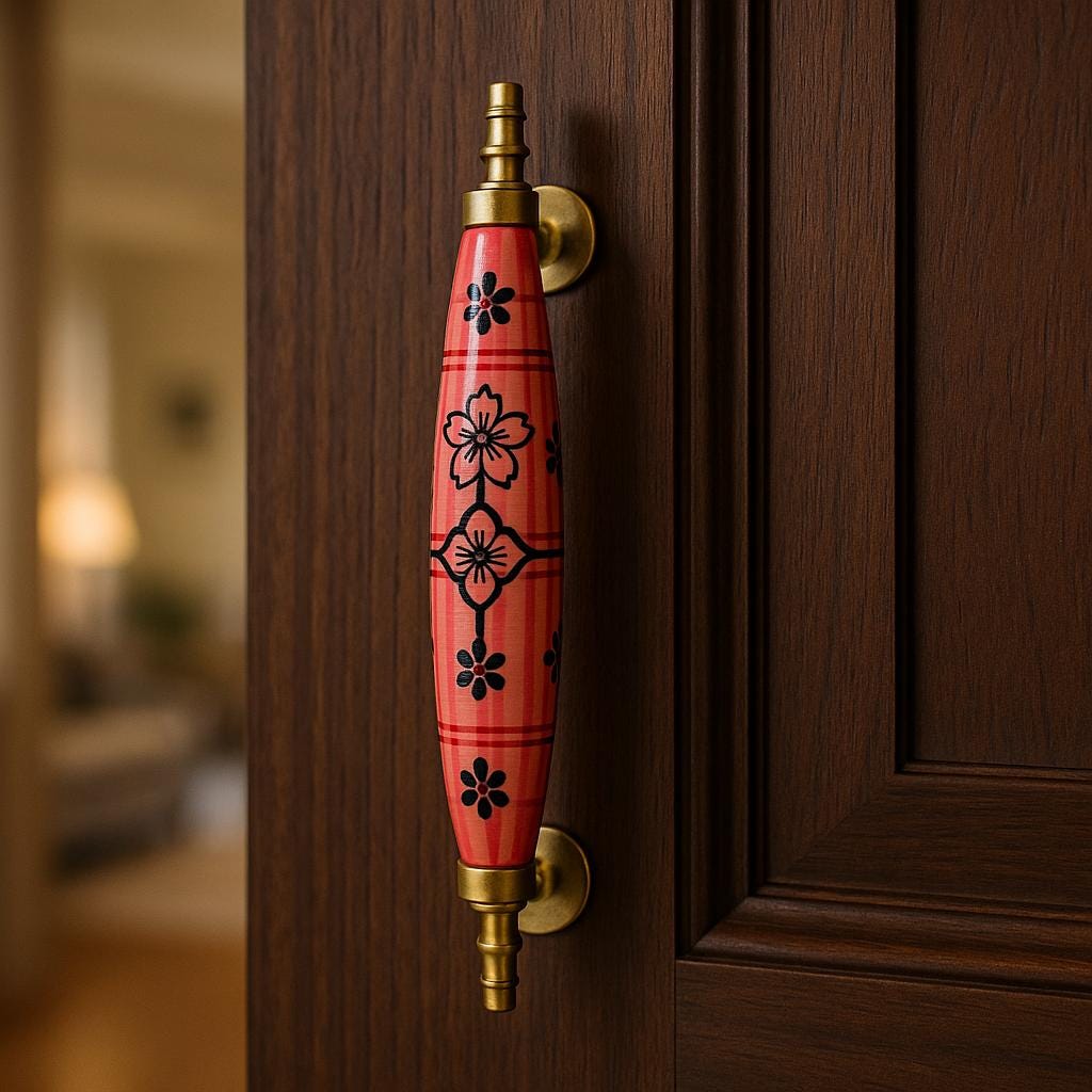 Floral Cabinet Handles Set