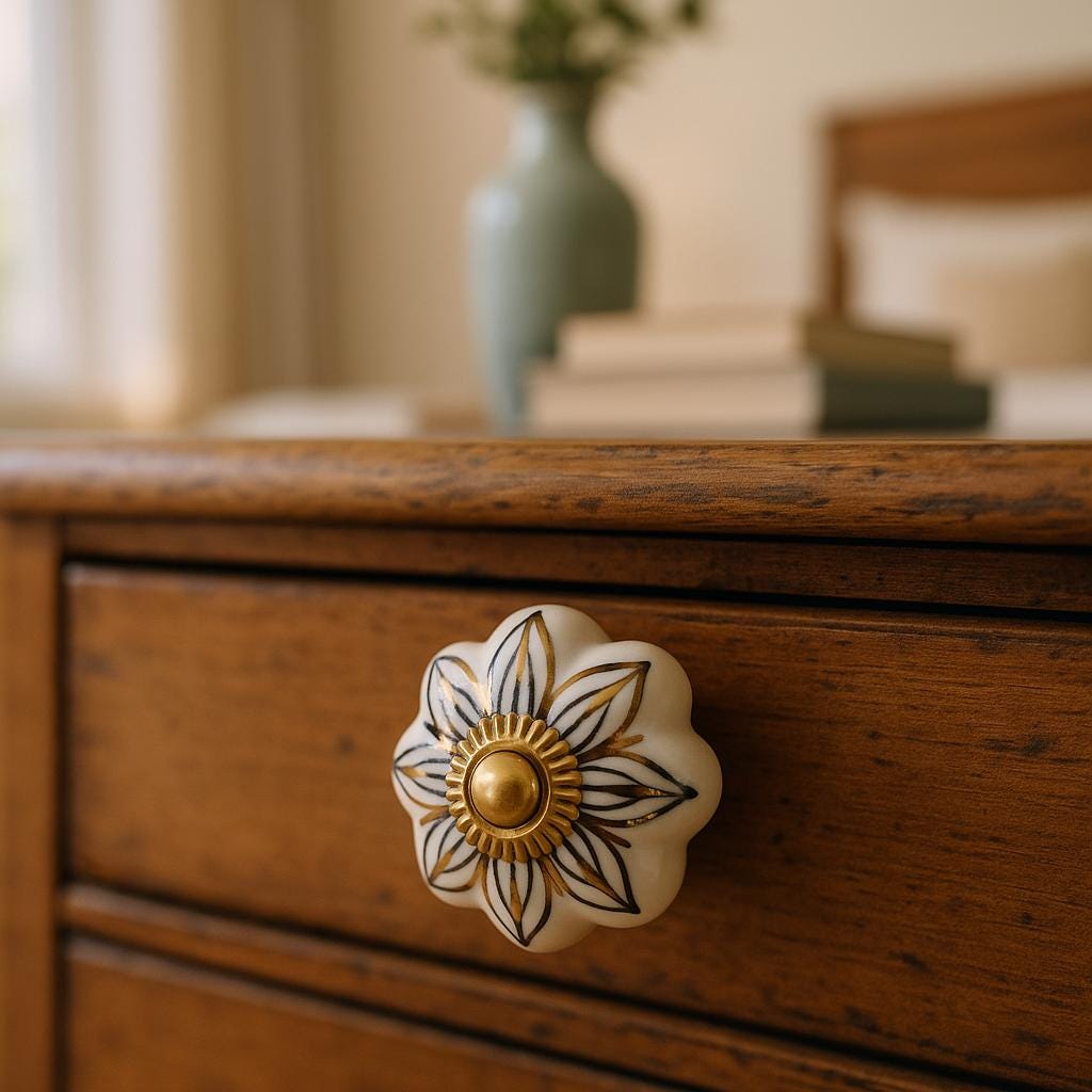 Chic Floral KnobsÑSet of 6