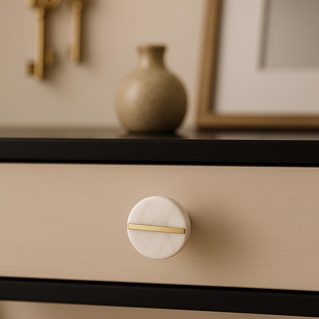 Luxe Marble & Brass Knobs