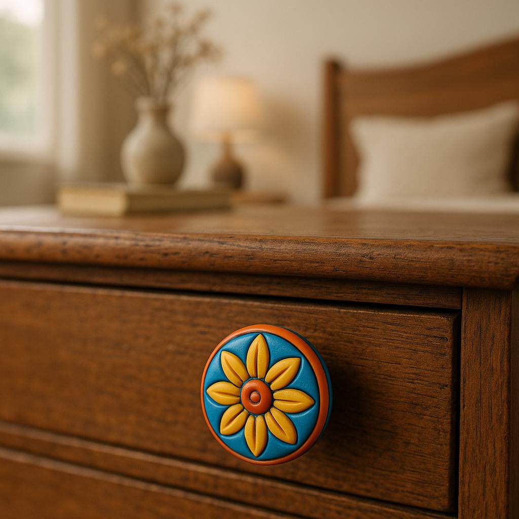 Colorful Ceramic Knobs Set 6