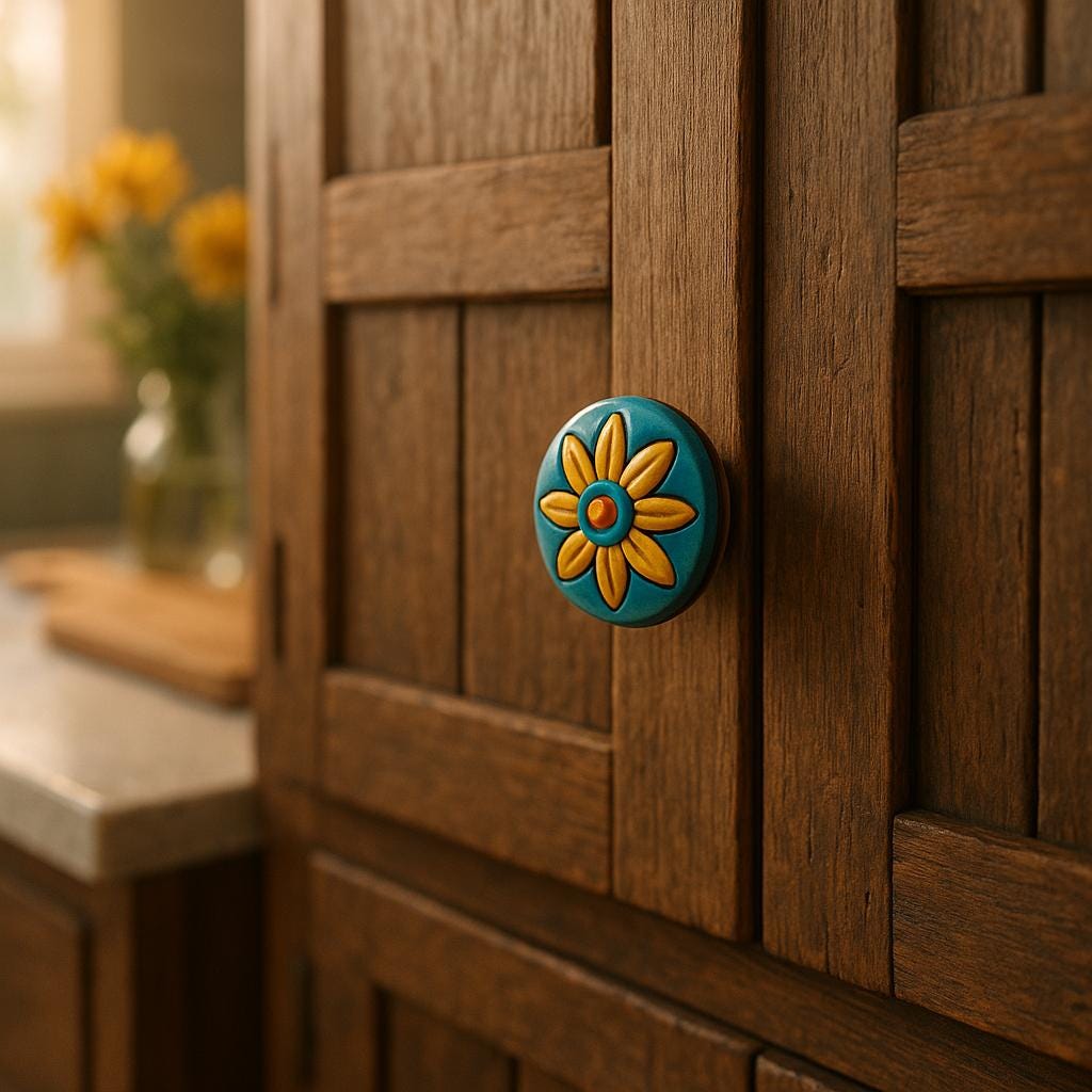 Colorful Ceramic Knobs Set 6