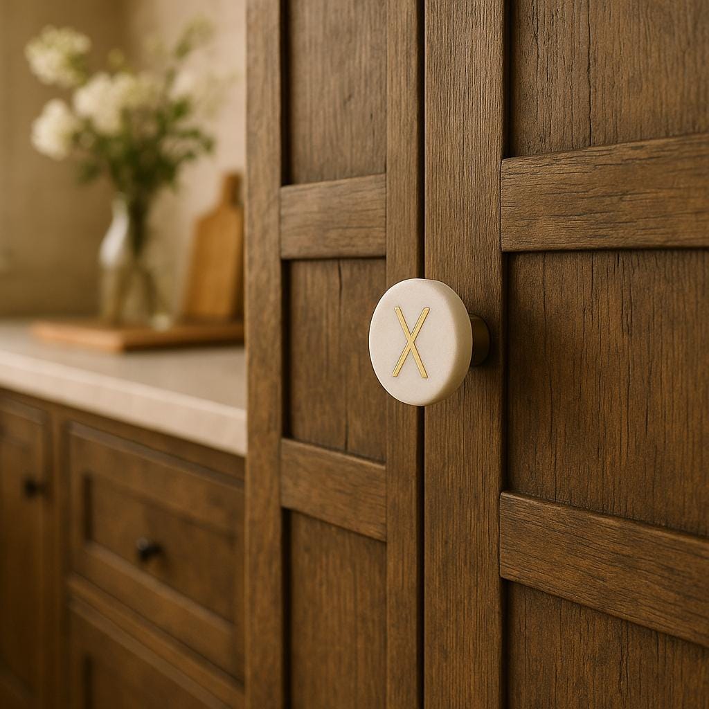 Chic Brass & Marble Drawer Pulls