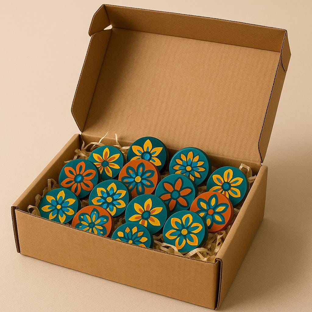 Boho Floral KnobsÑ28 Set
