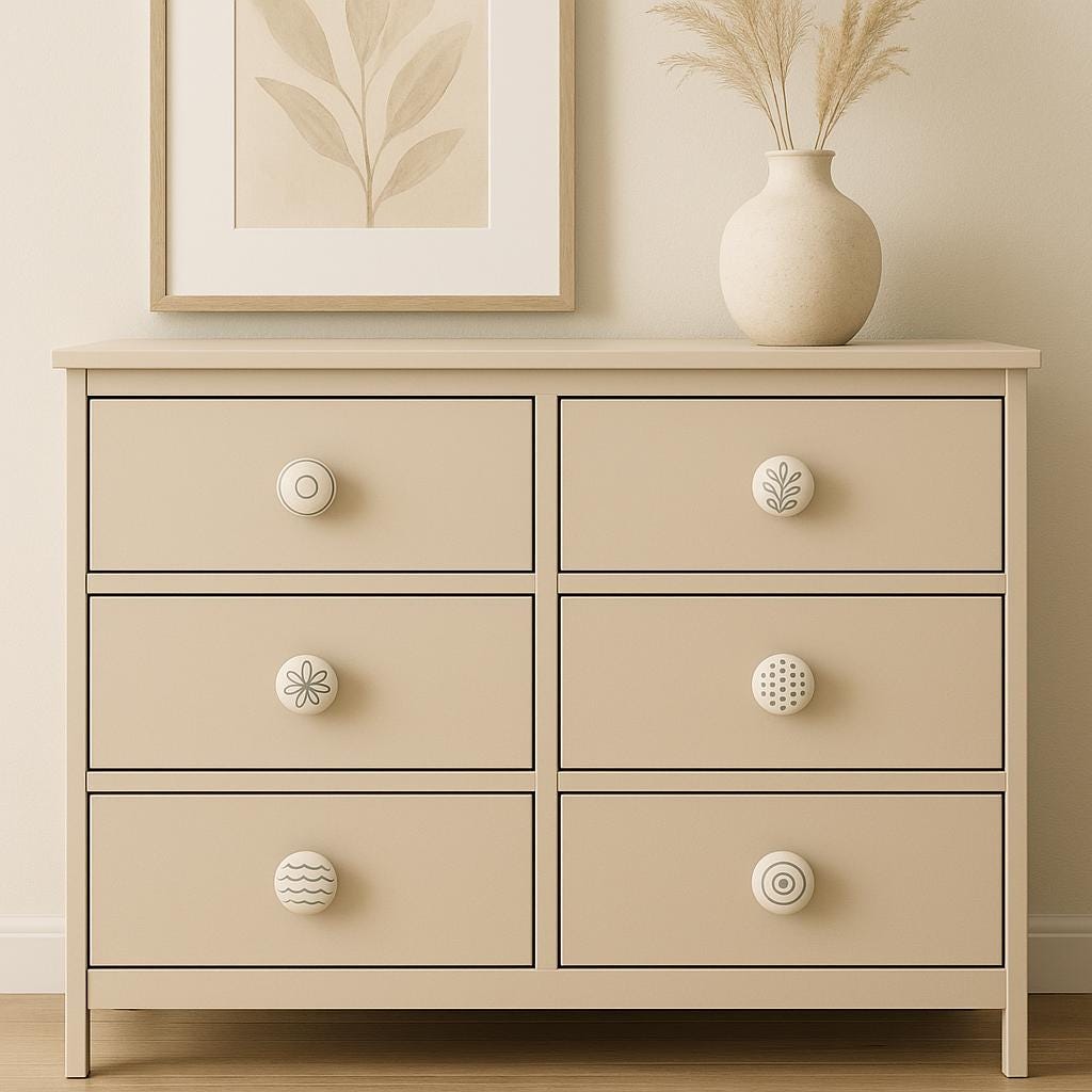 Minimalist White Cabinet Knobs