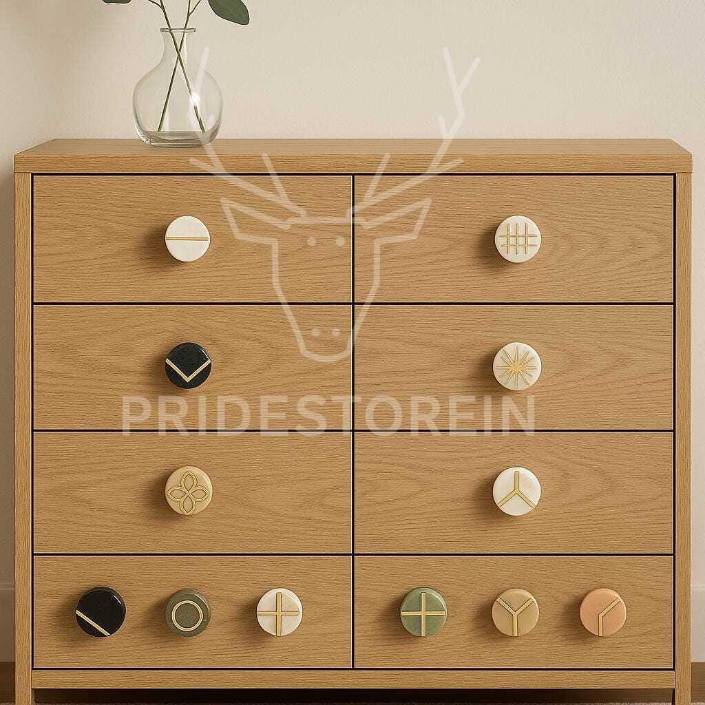 Elegant Gold Inlay Knobs Set