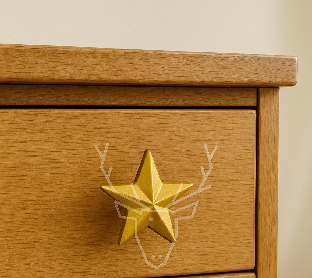 Rustic Gold Star Drawer Pull