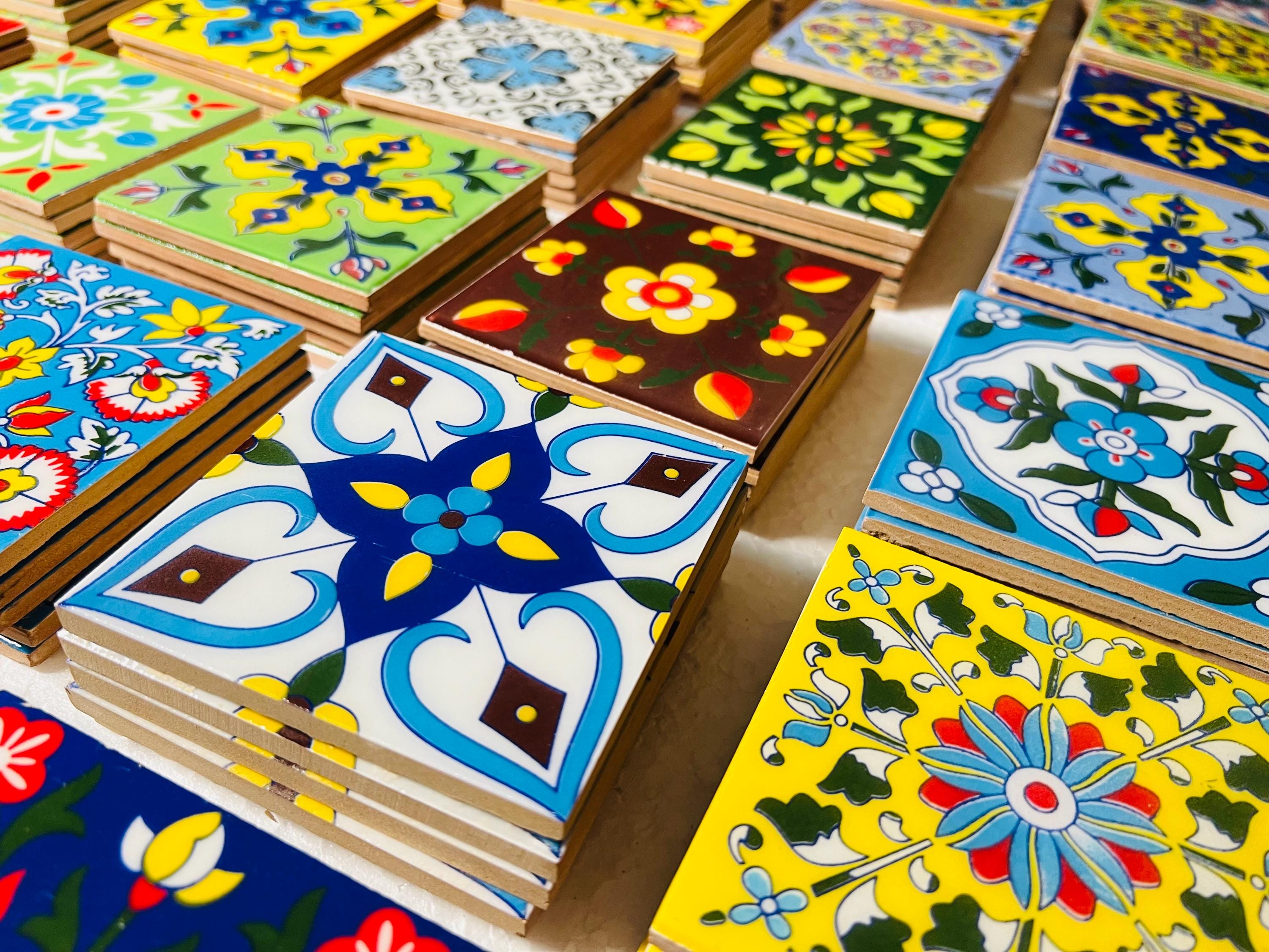 Vibrant Yellow Talavera Tile