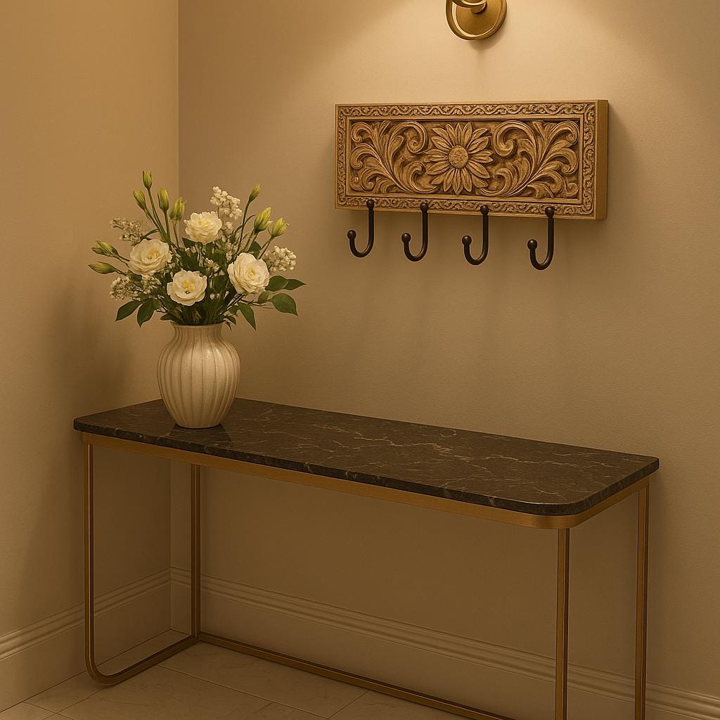 Oak Leaf Wooden Table - Modern Plant Design