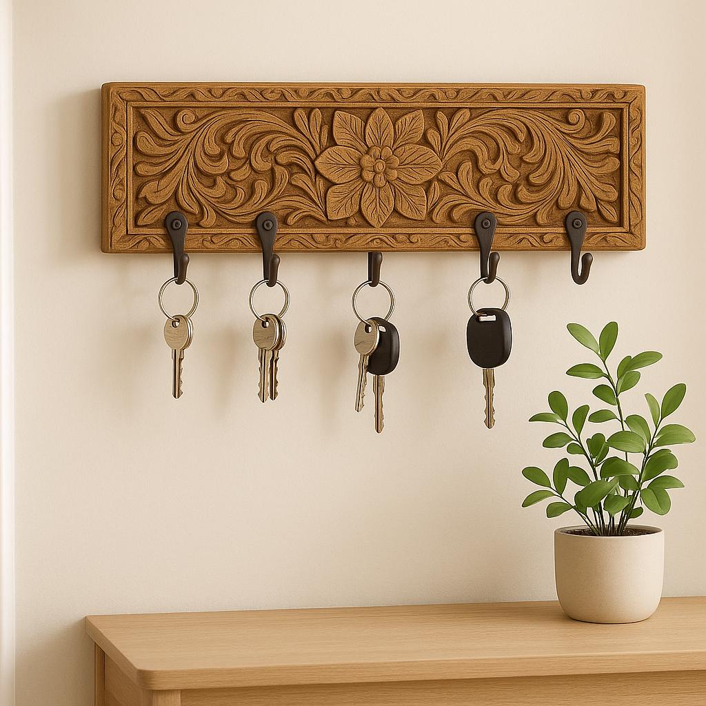 Handcrafted 24" Floral Wall Hook