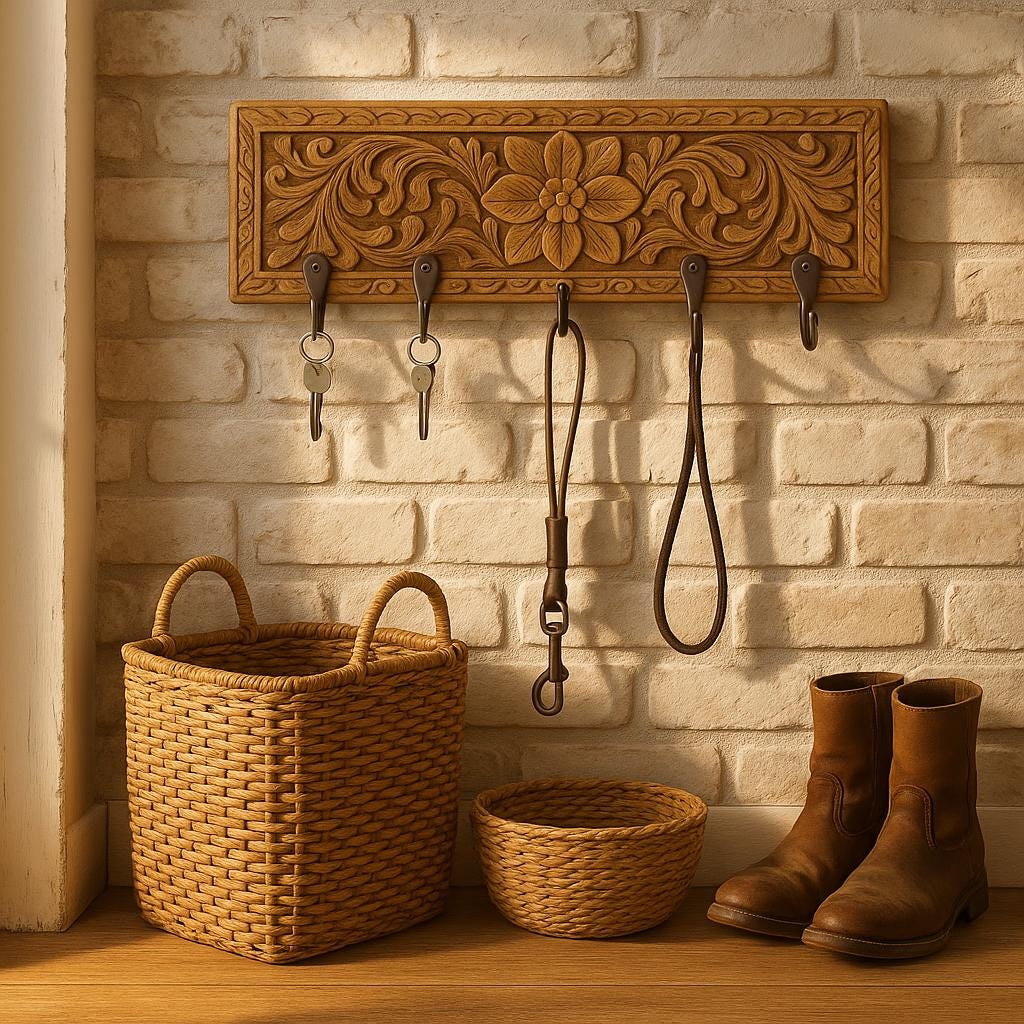 Handcrafted 24" Floral Wall Hook