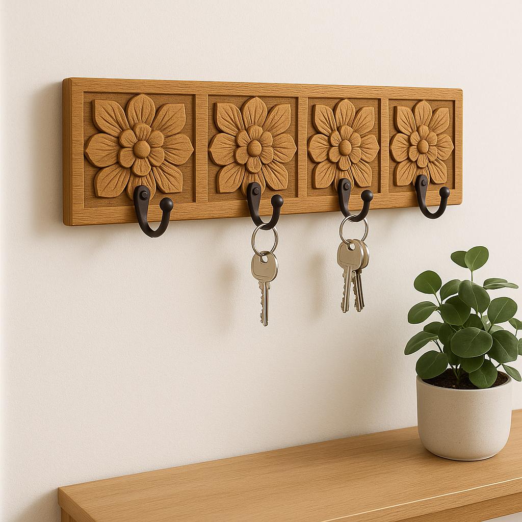 Rustic Wooden Flower Hooks