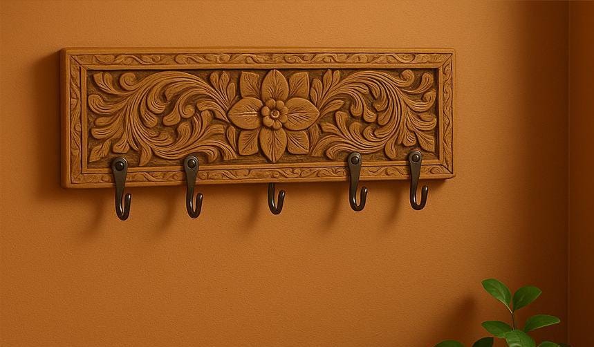Handcrafted 24" Floral Wall Hook