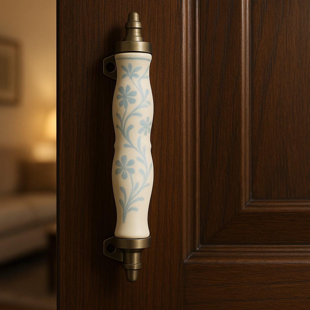Elegant Floral Drawer Pulls Set
