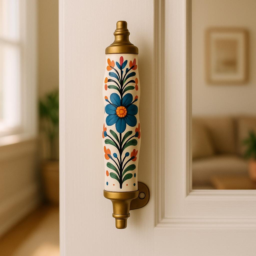 Boho Floral Cabinet Handles Set