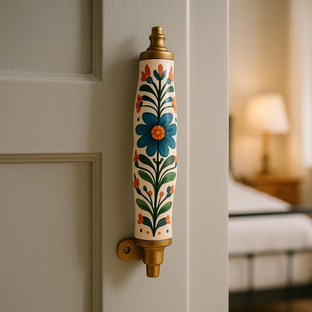 Boho Floral Cabinet Handles Set