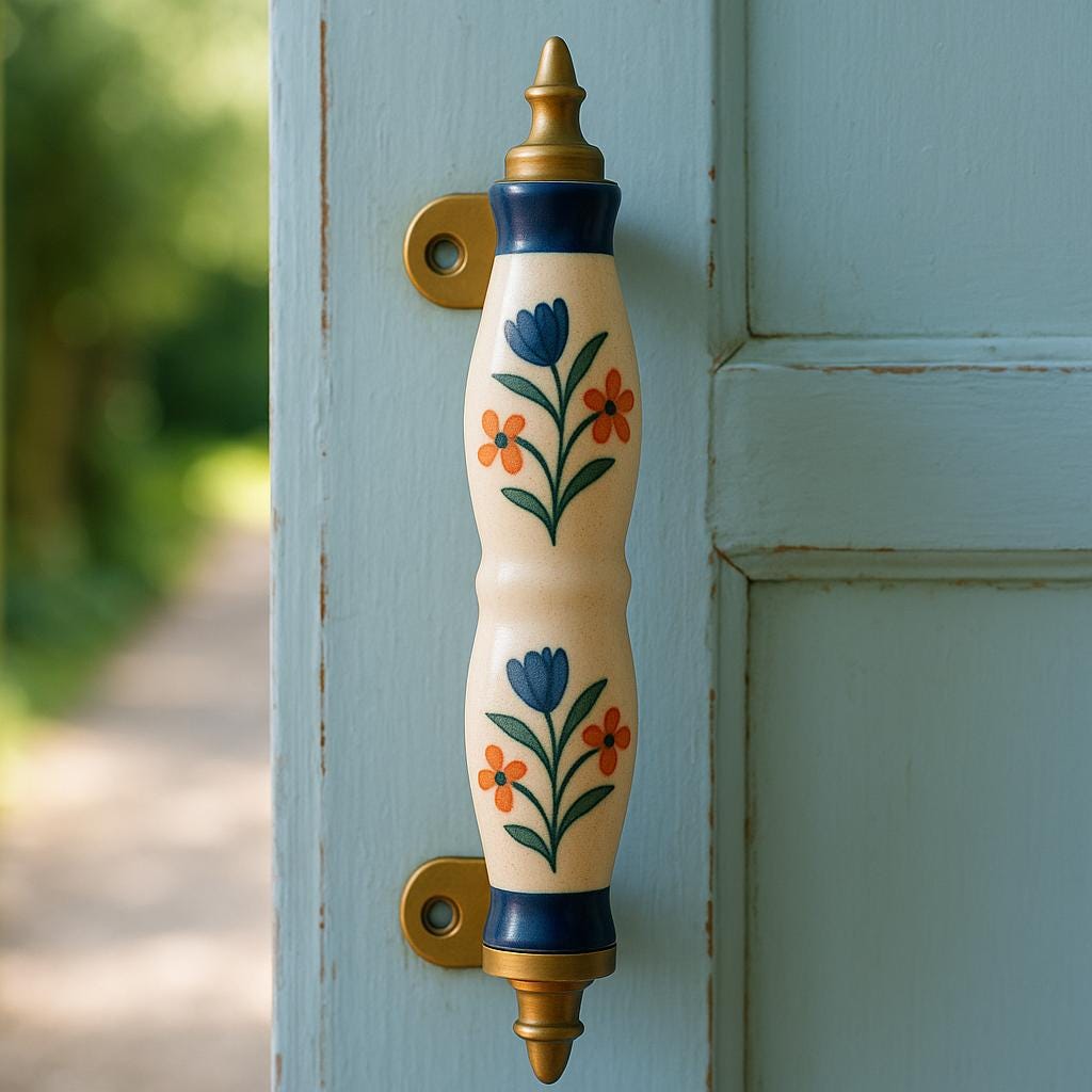 Floral Ceramic Cabinet Pulls
