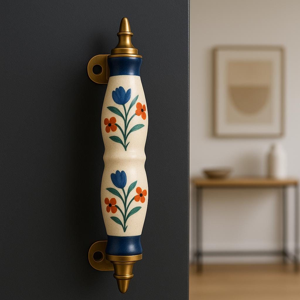 Floral Ceramic Cabinet Pulls