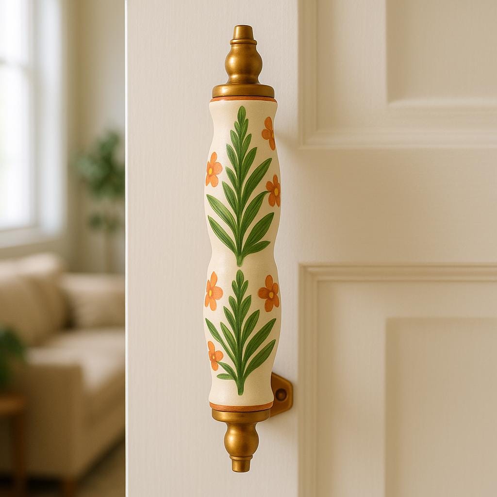 Boho Brass Floral Drawer Pulls
