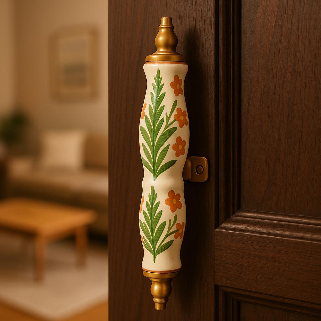 Boho Brass Floral Drawer Pulls