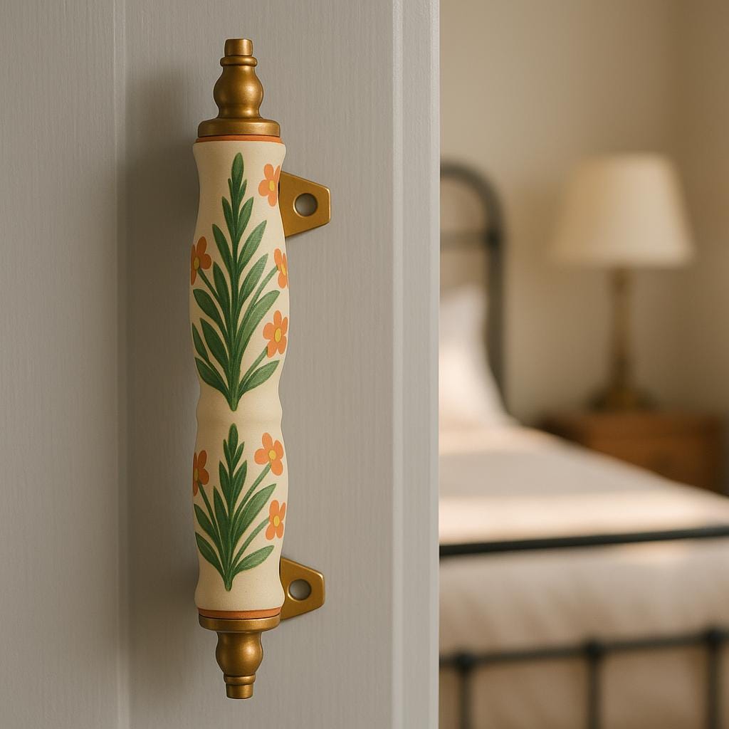Boho Brass Floral Drawer Pulls