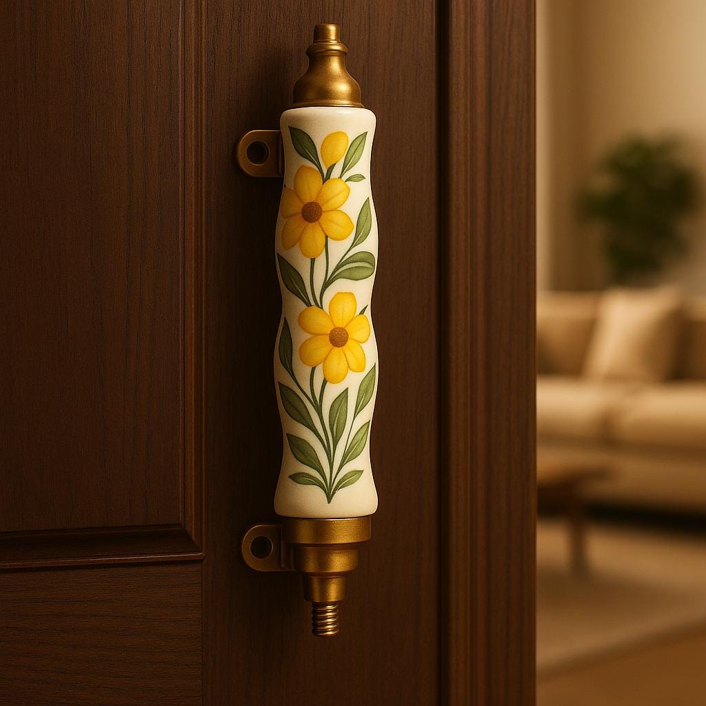 Hand-Painted Floral Drawer Pulls