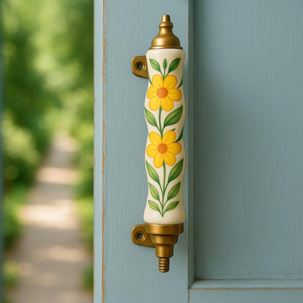Hand-Painted Floral Drawer Pulls