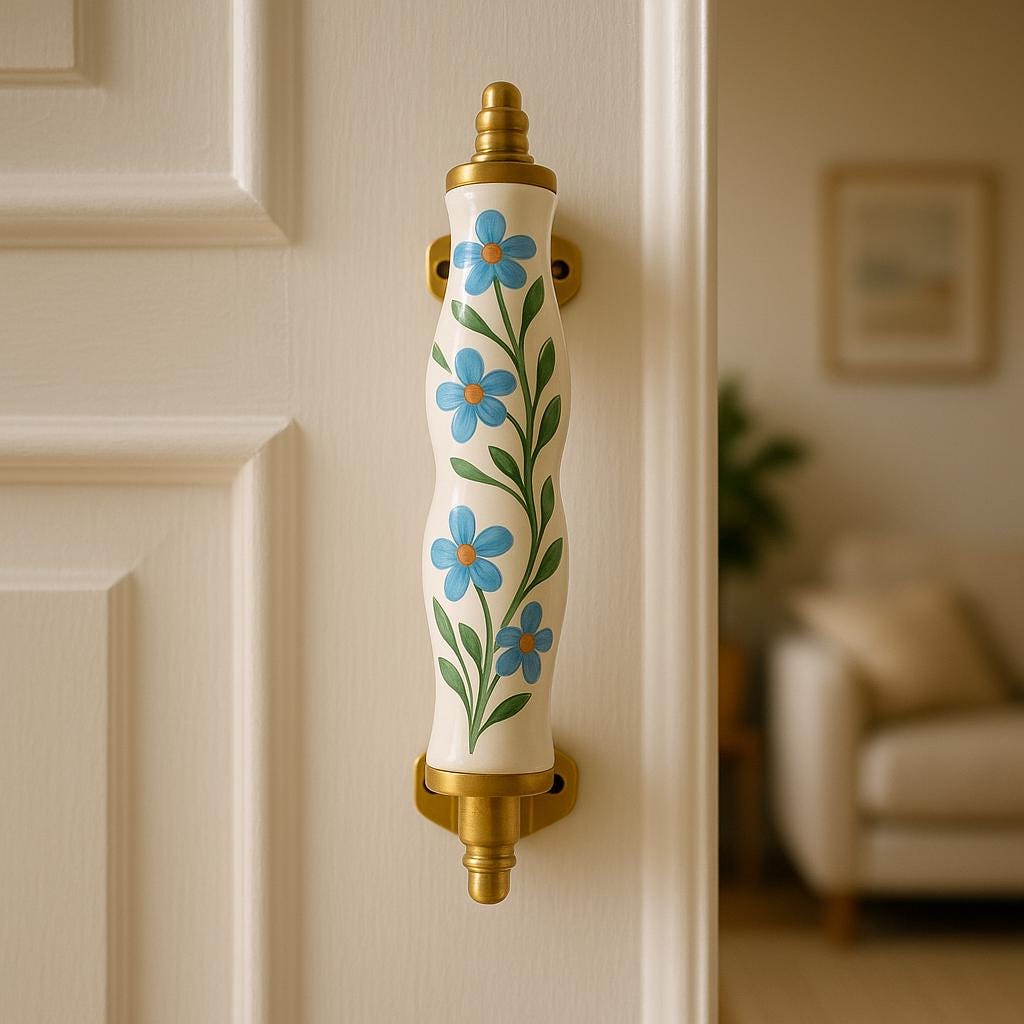 Vintage Floral Gold Door Pulls