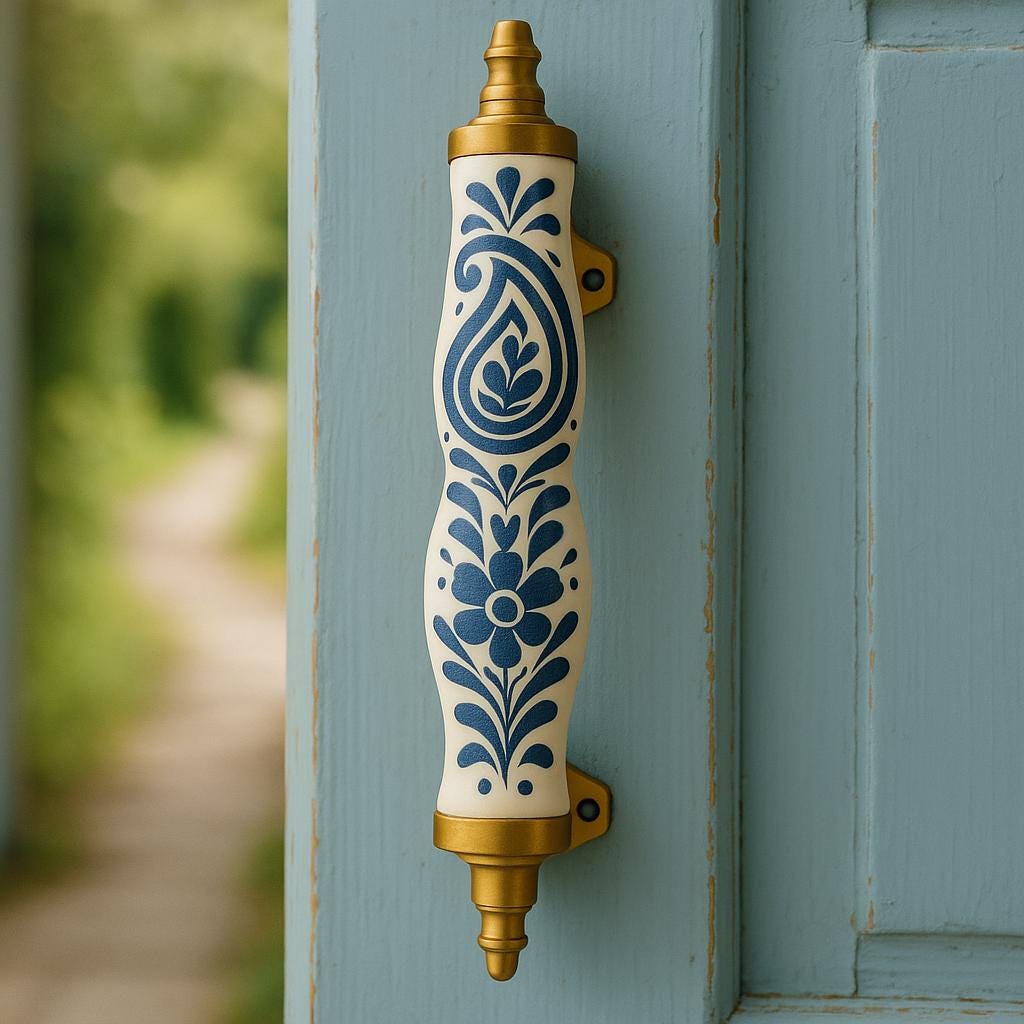 Leaf Motif Gold Cabinet Pulls