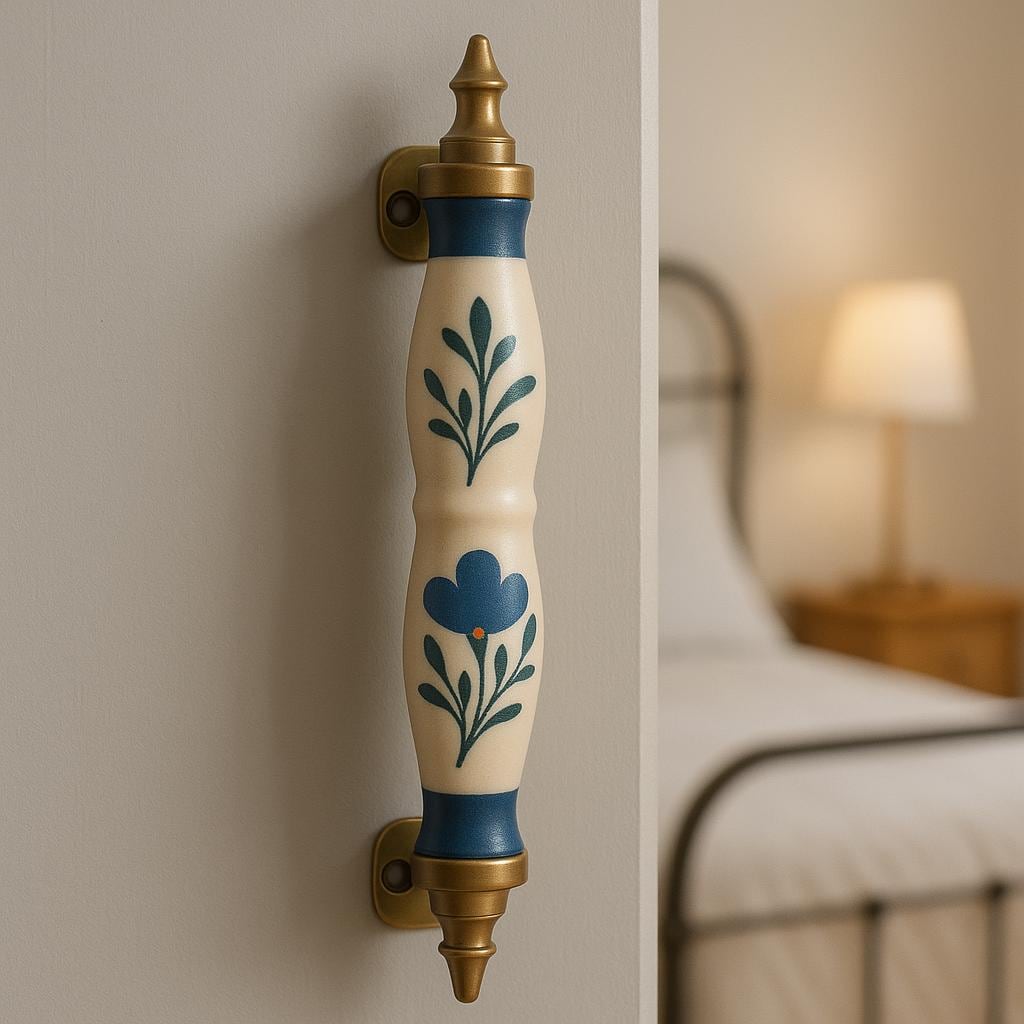 Elegant Floral Brass Drawer Pulls