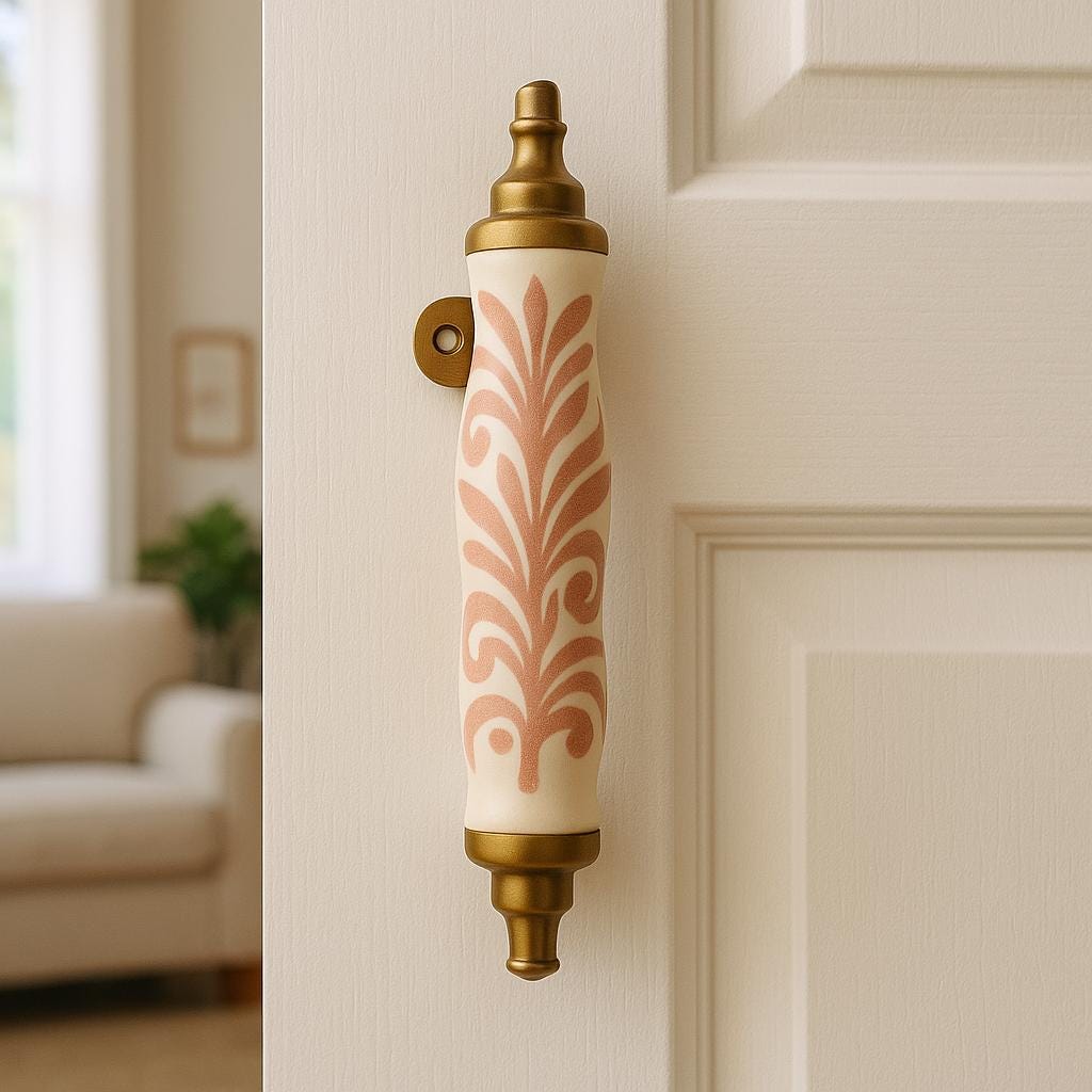 Floral Ceramic Knobs Set 4