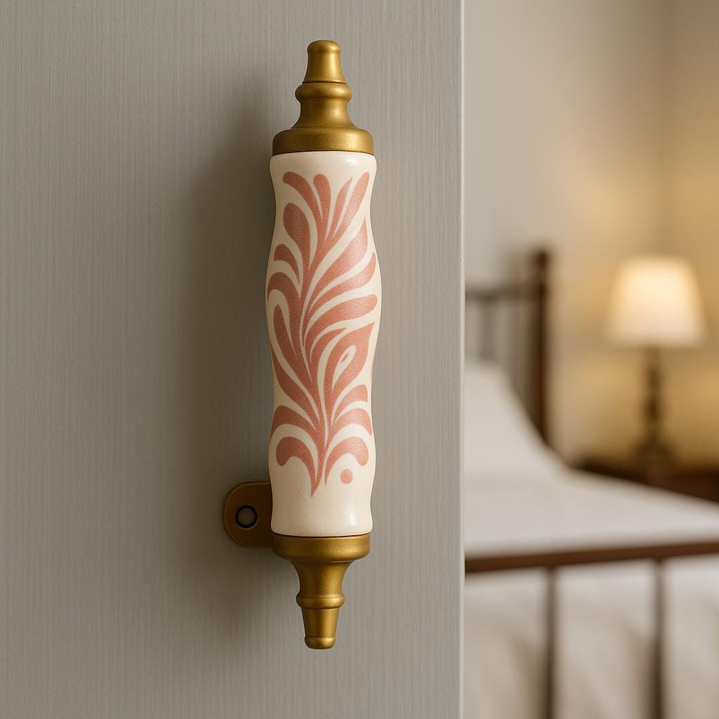 Floral Ceramic Knobs Set 4