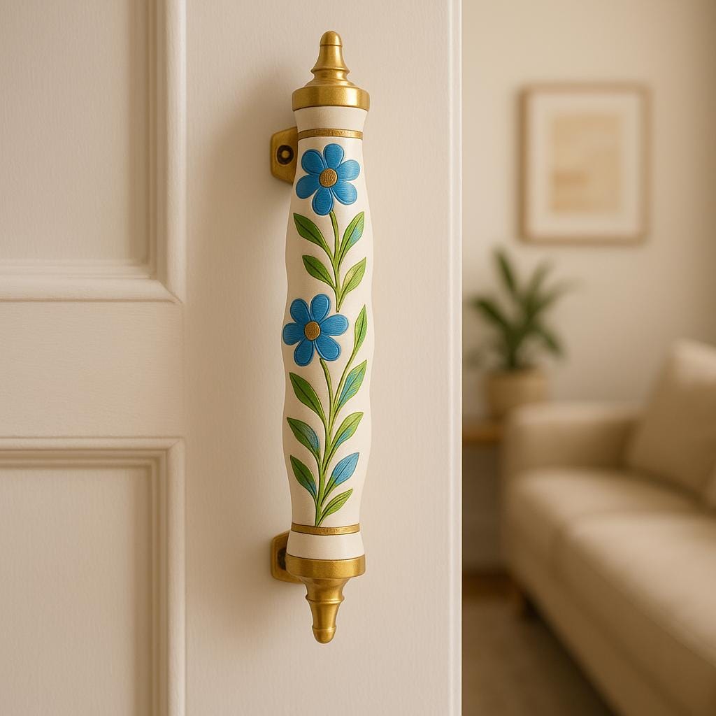 Floral Door Handles Set 4