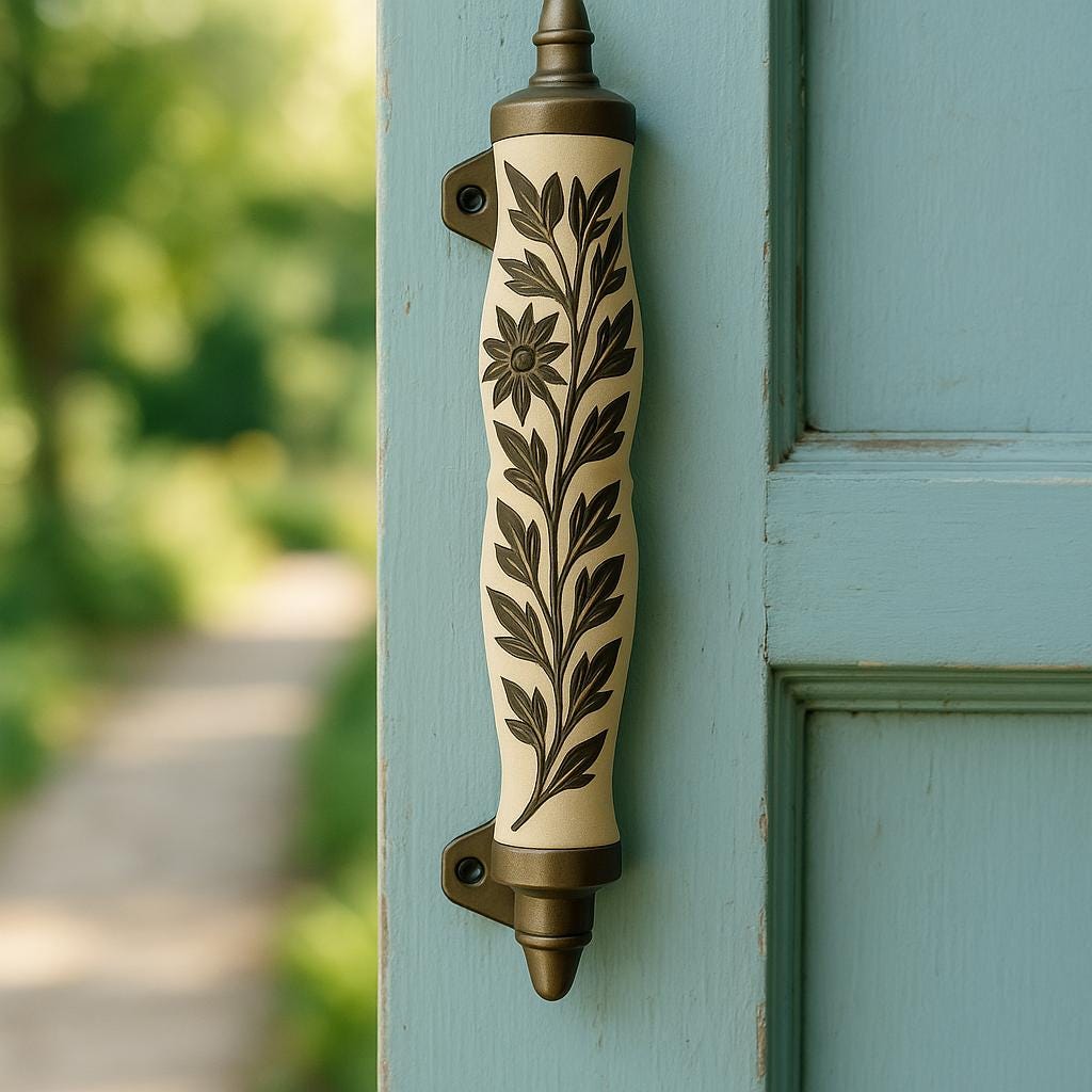 Vintage Floral Cabinet Handles