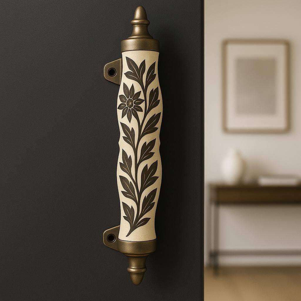 Vintage Floral Cabinet Handles