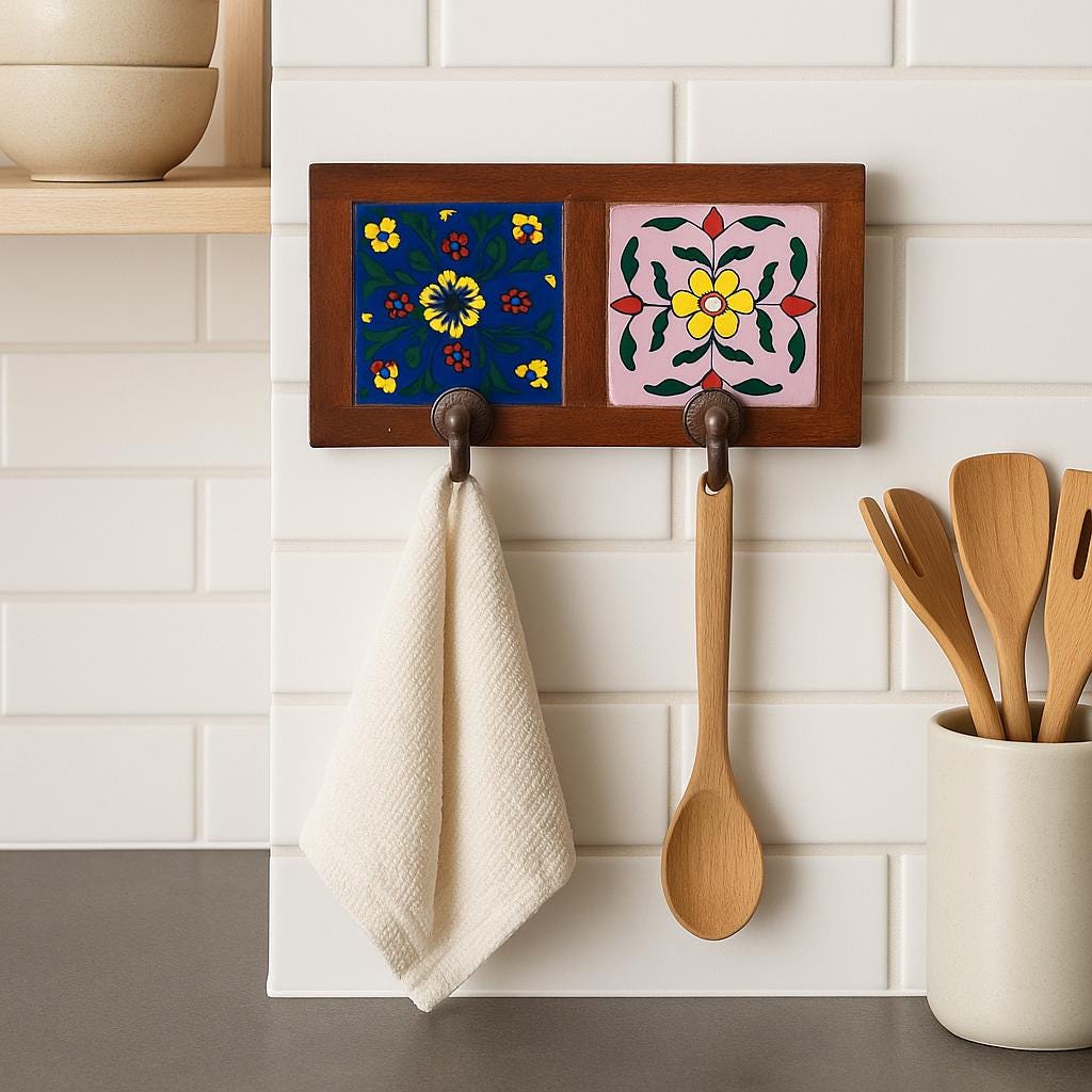Stylish Wooden Hook Rack